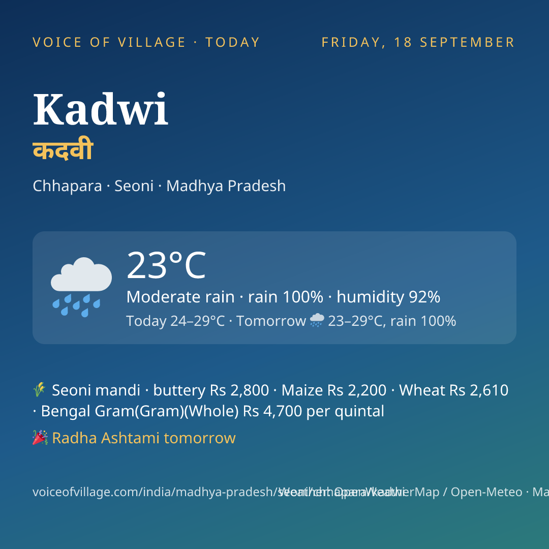 Kadwi today