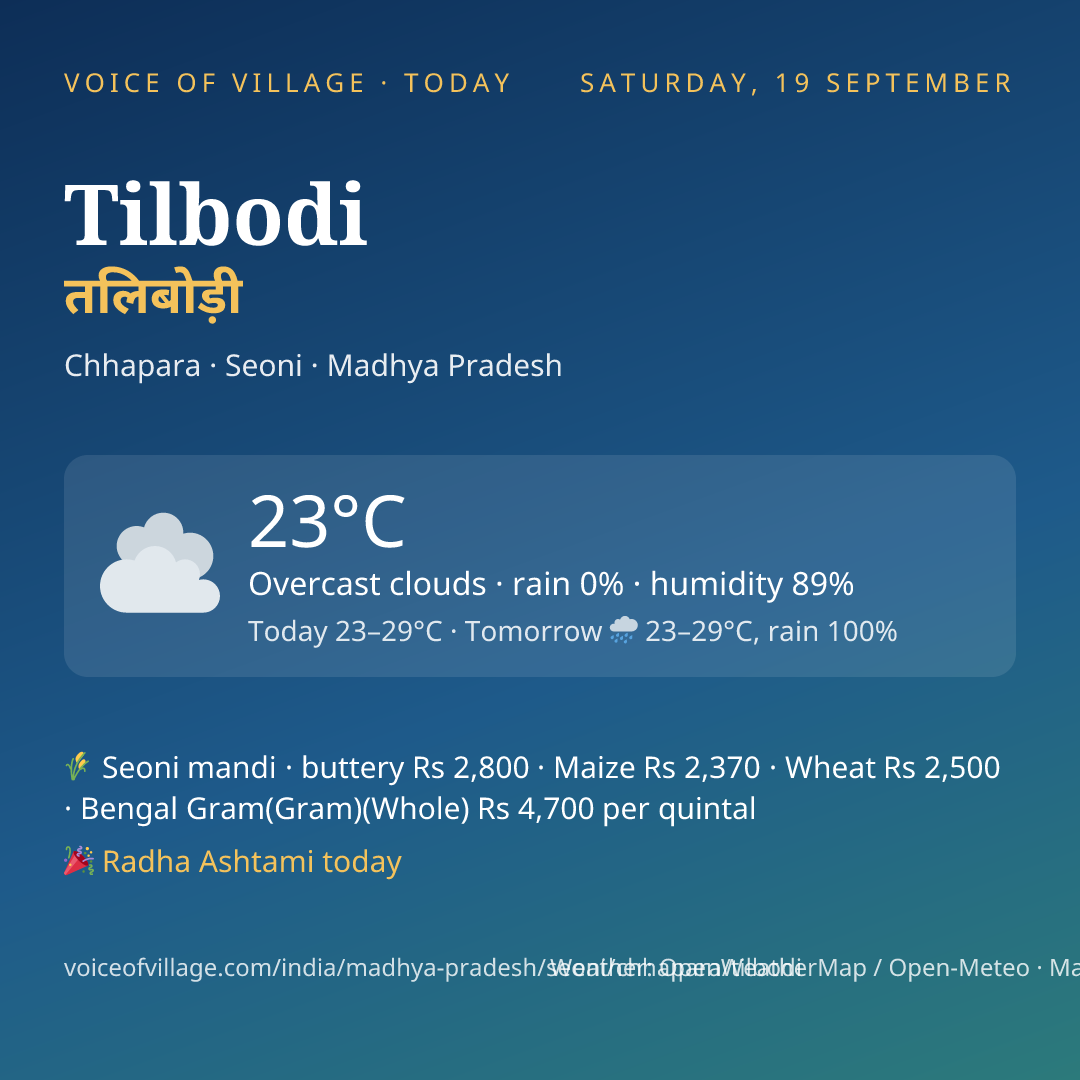 Tilbodi today