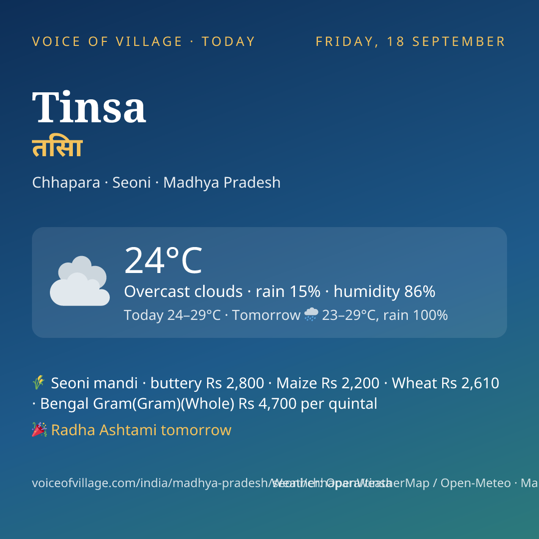 Tinsa today