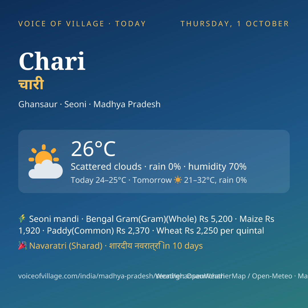 Chari today