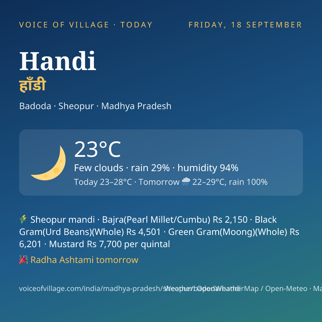 Handi today