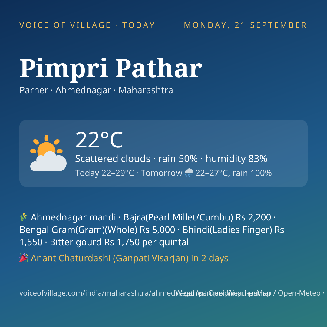Pimpri Pathar today