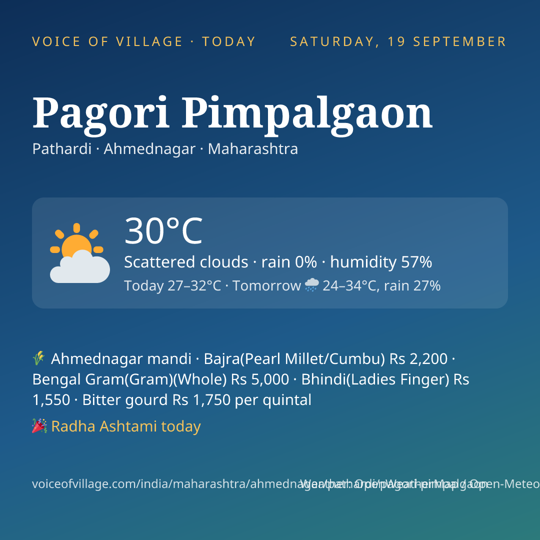 Pagori Pimpalgaon today