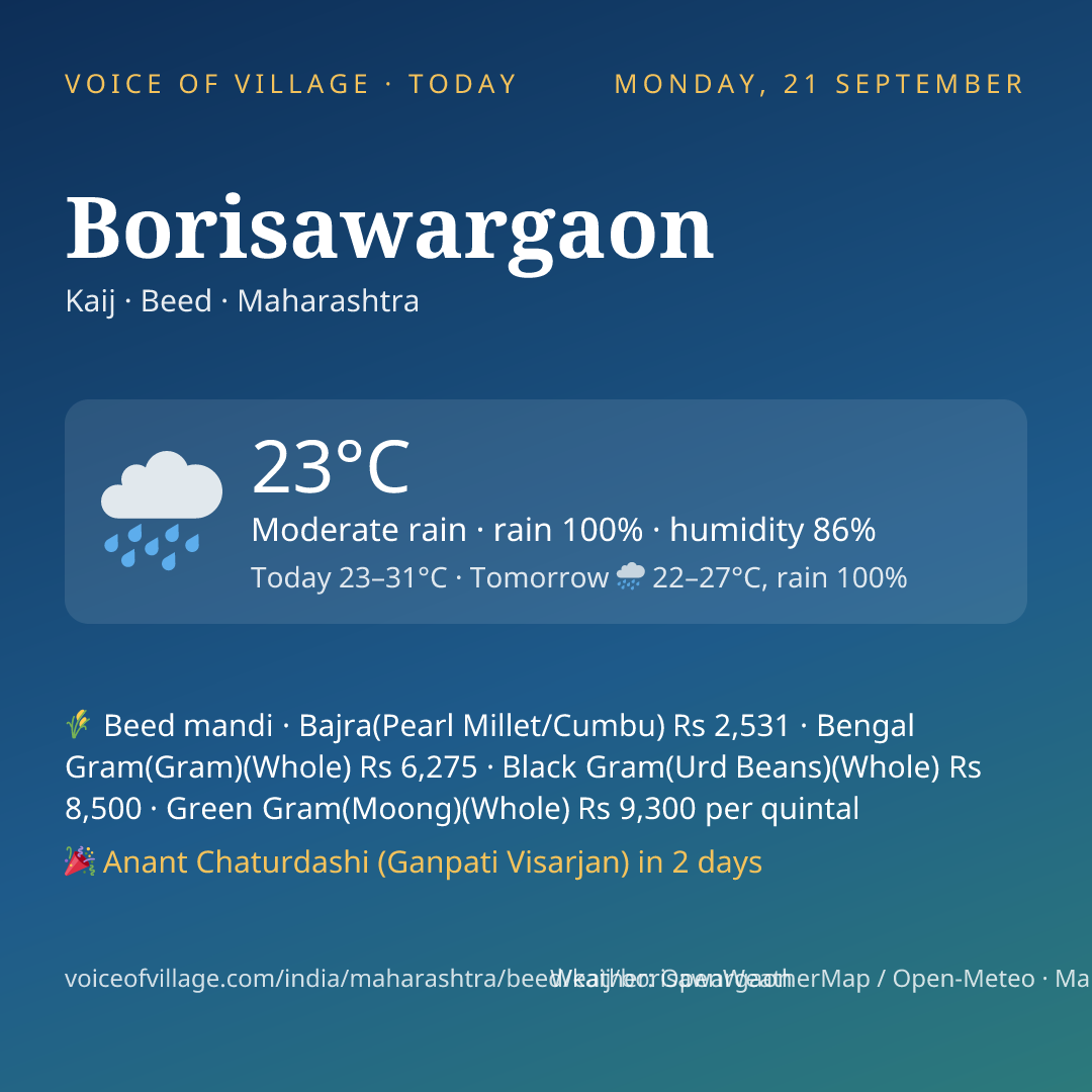 Borisawargaon today