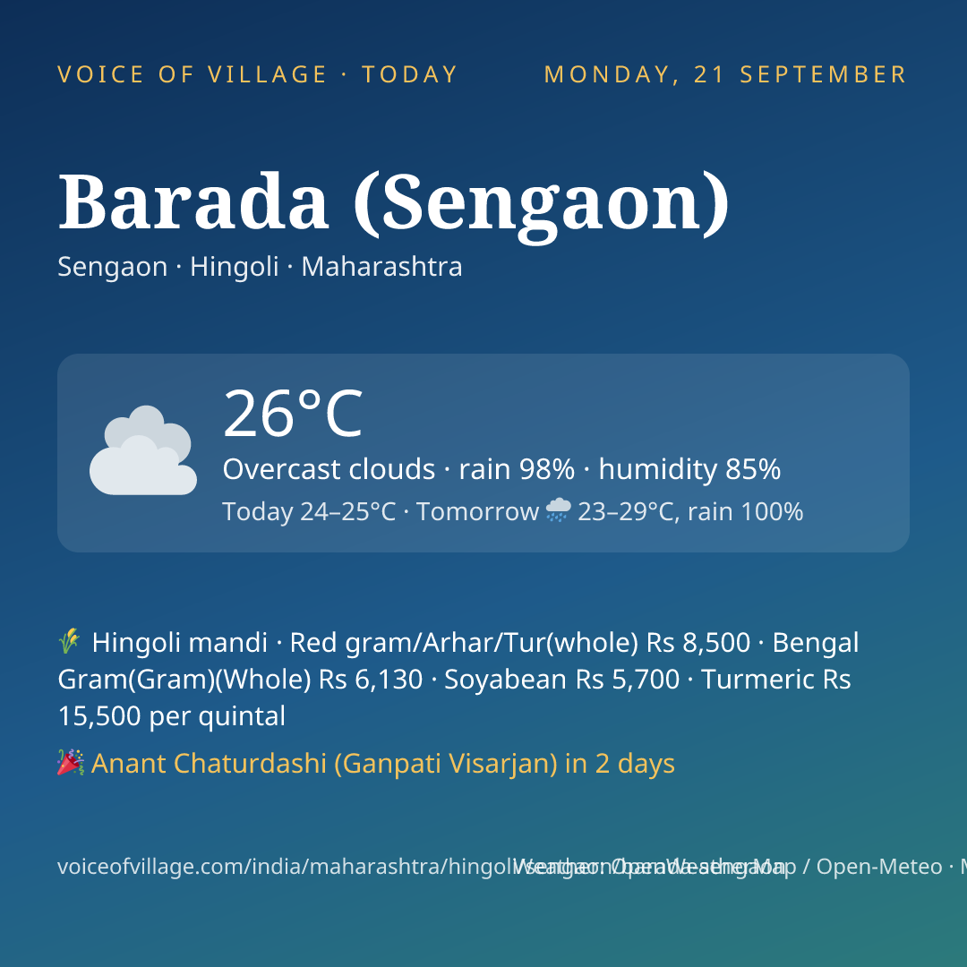 Barada (Sengaon) today