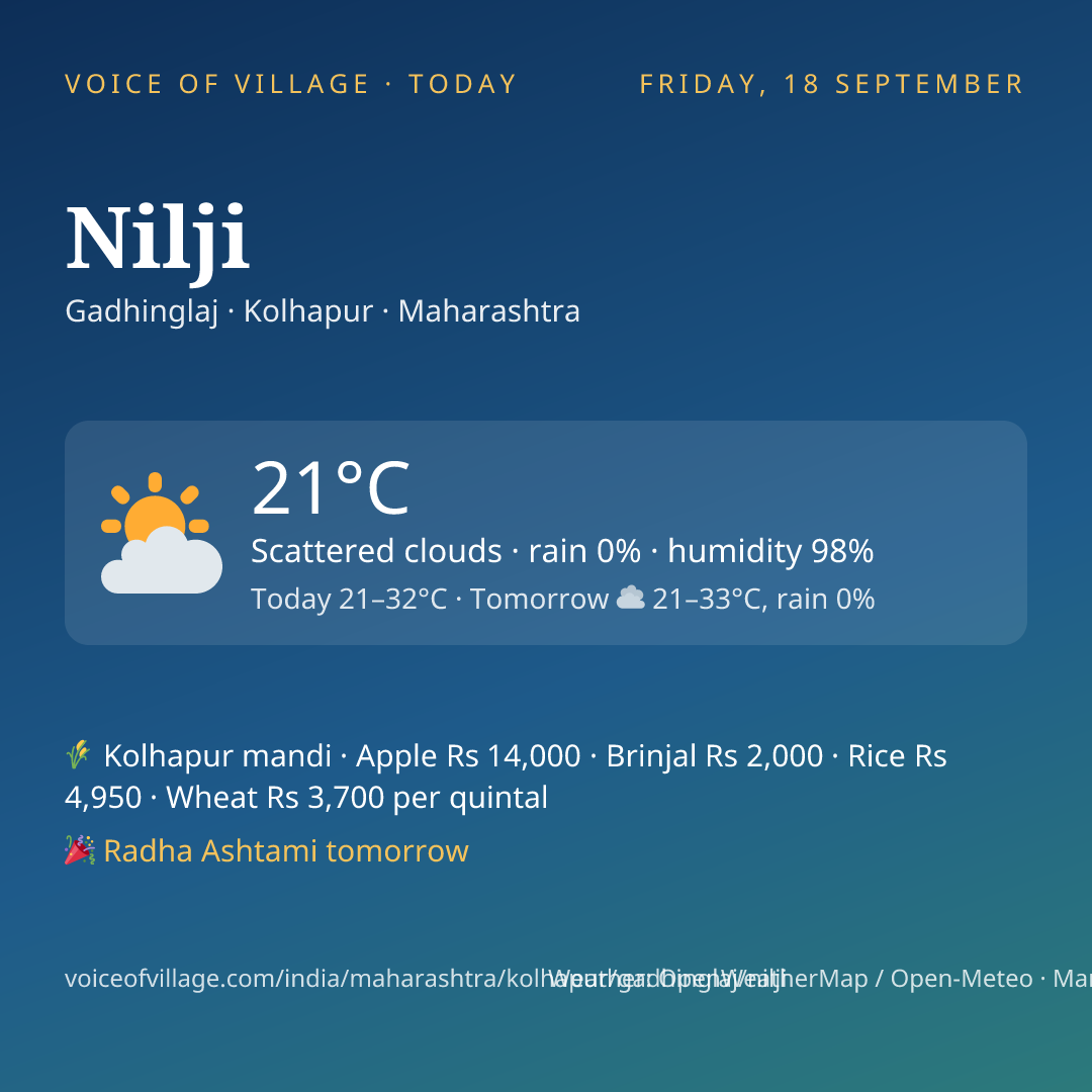 Nilji today