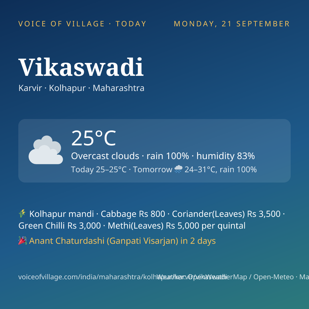 Vikaswadi today