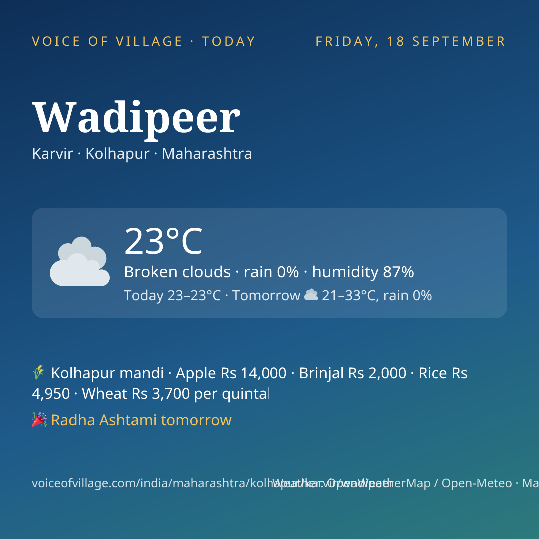 Wadipeer today