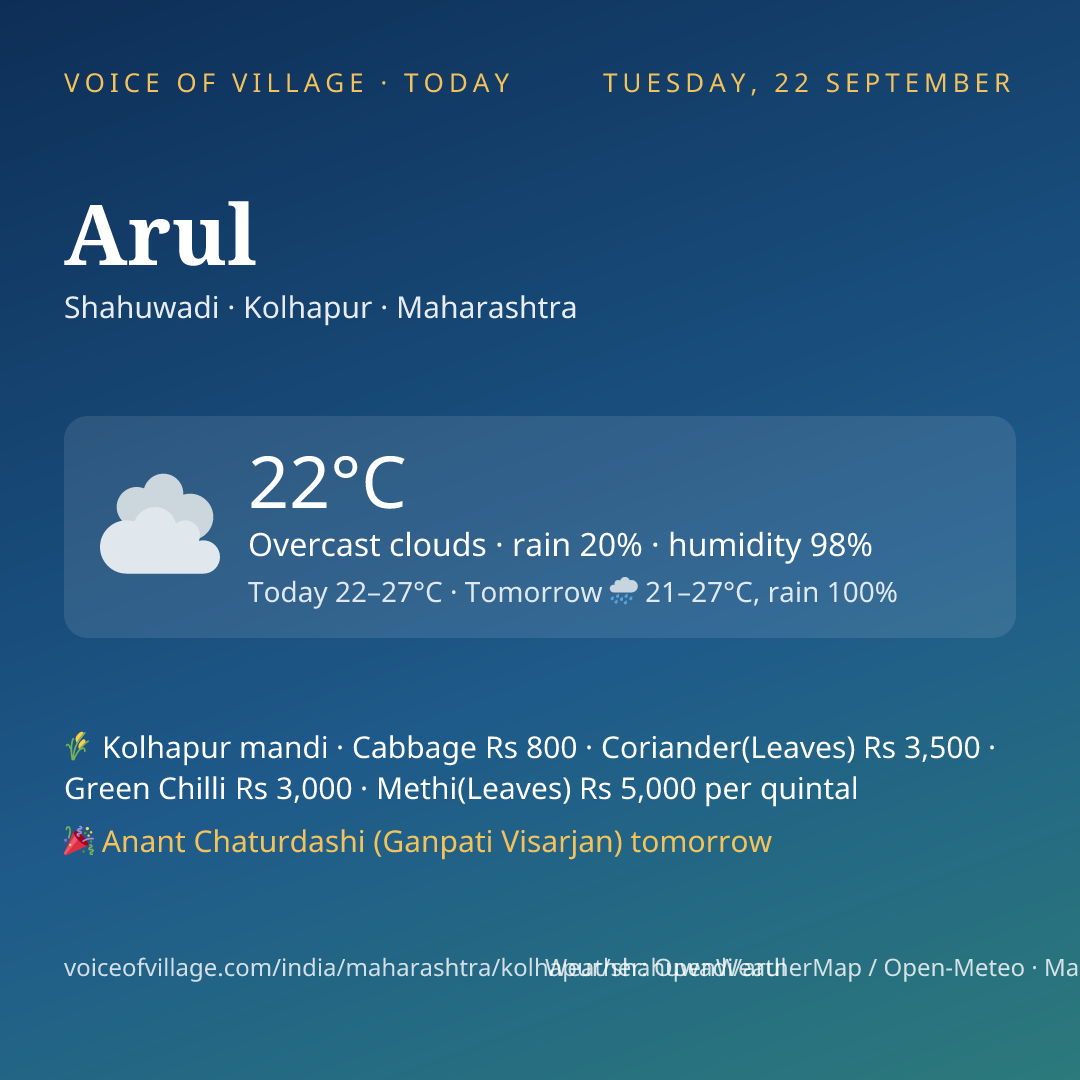 Arul today