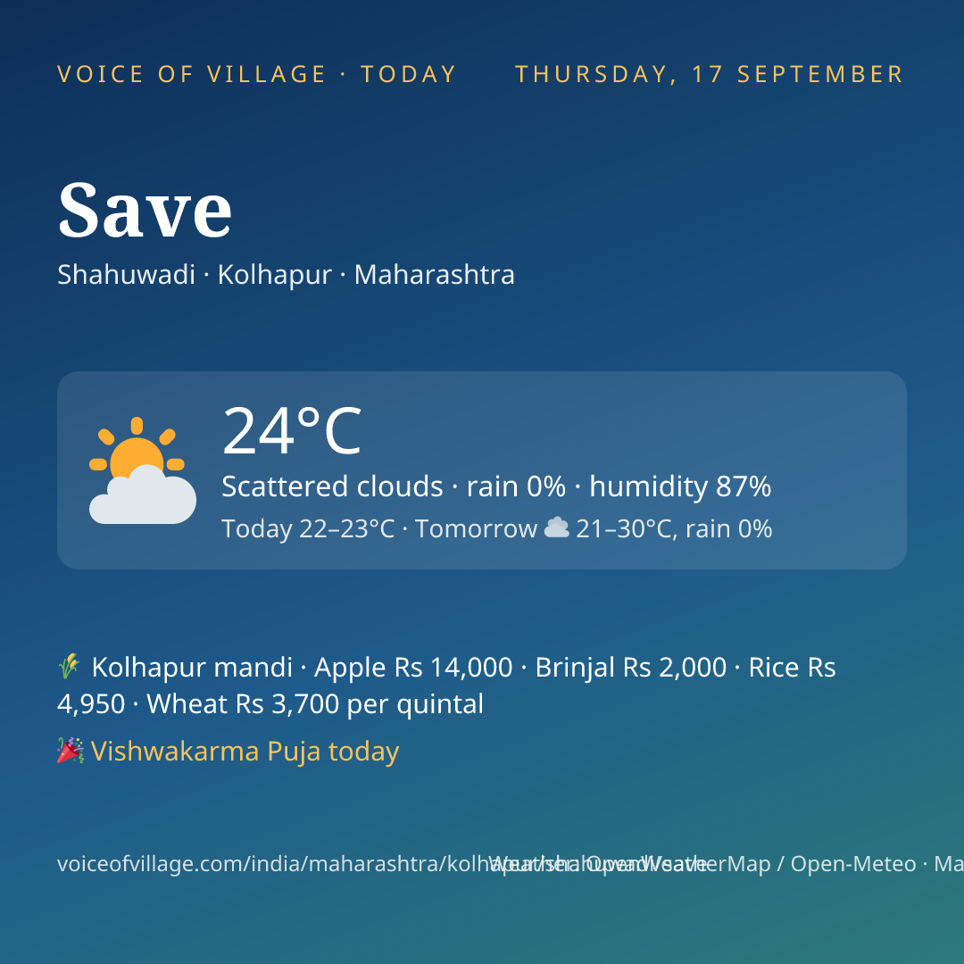 Save today