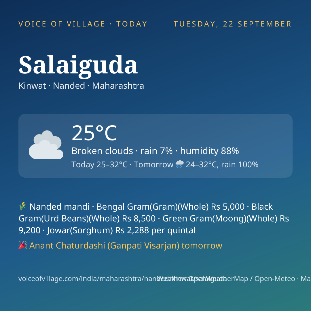 Salaiguda today
