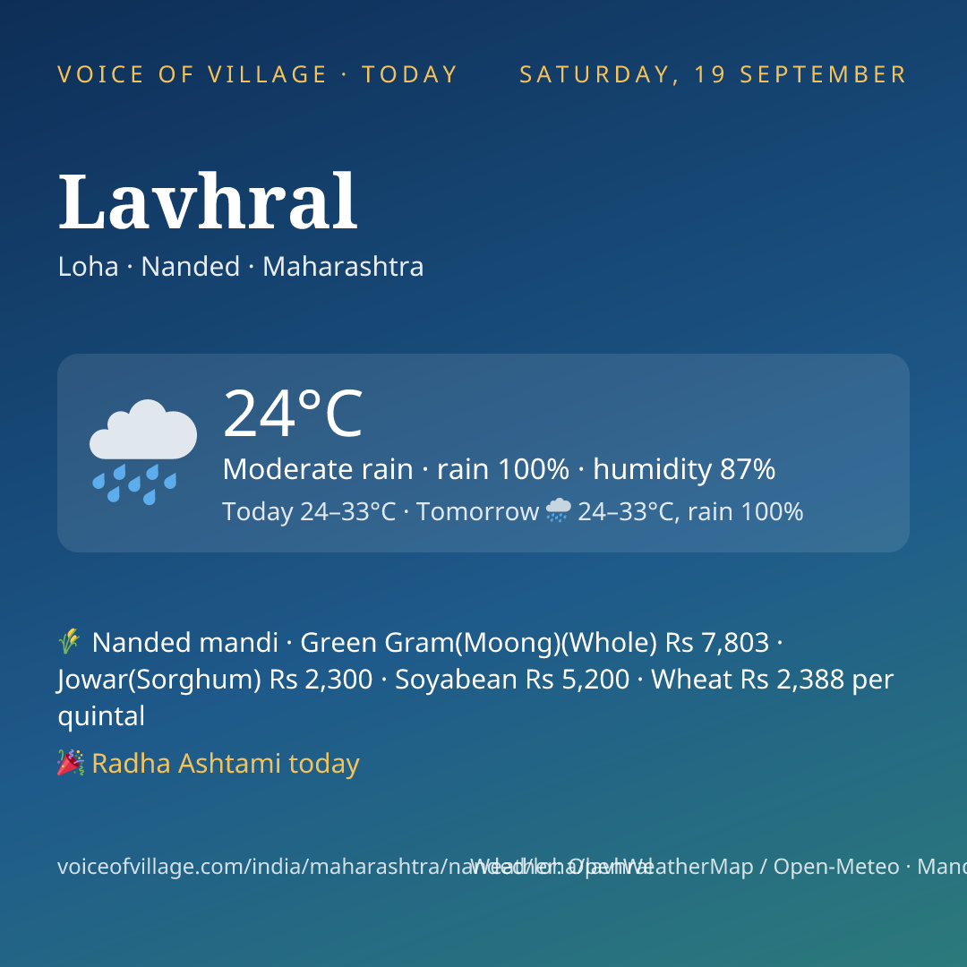 Lavhral today