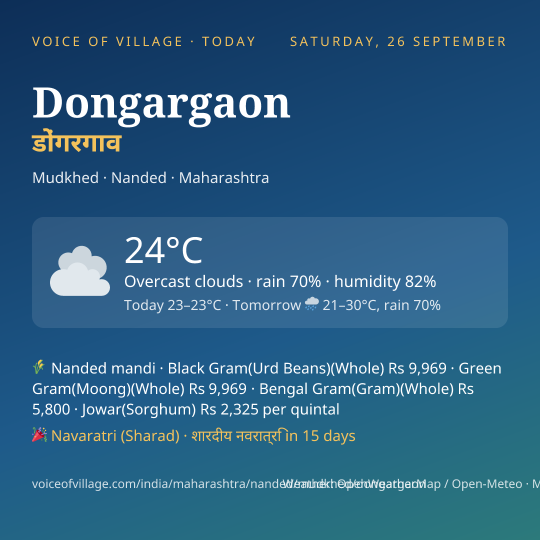 Dongargaon today