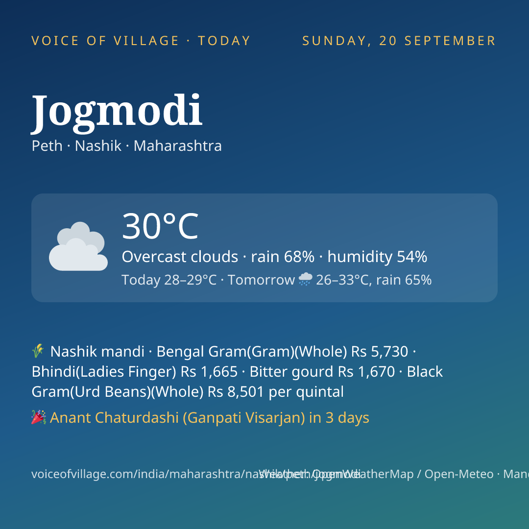Jogmodi today