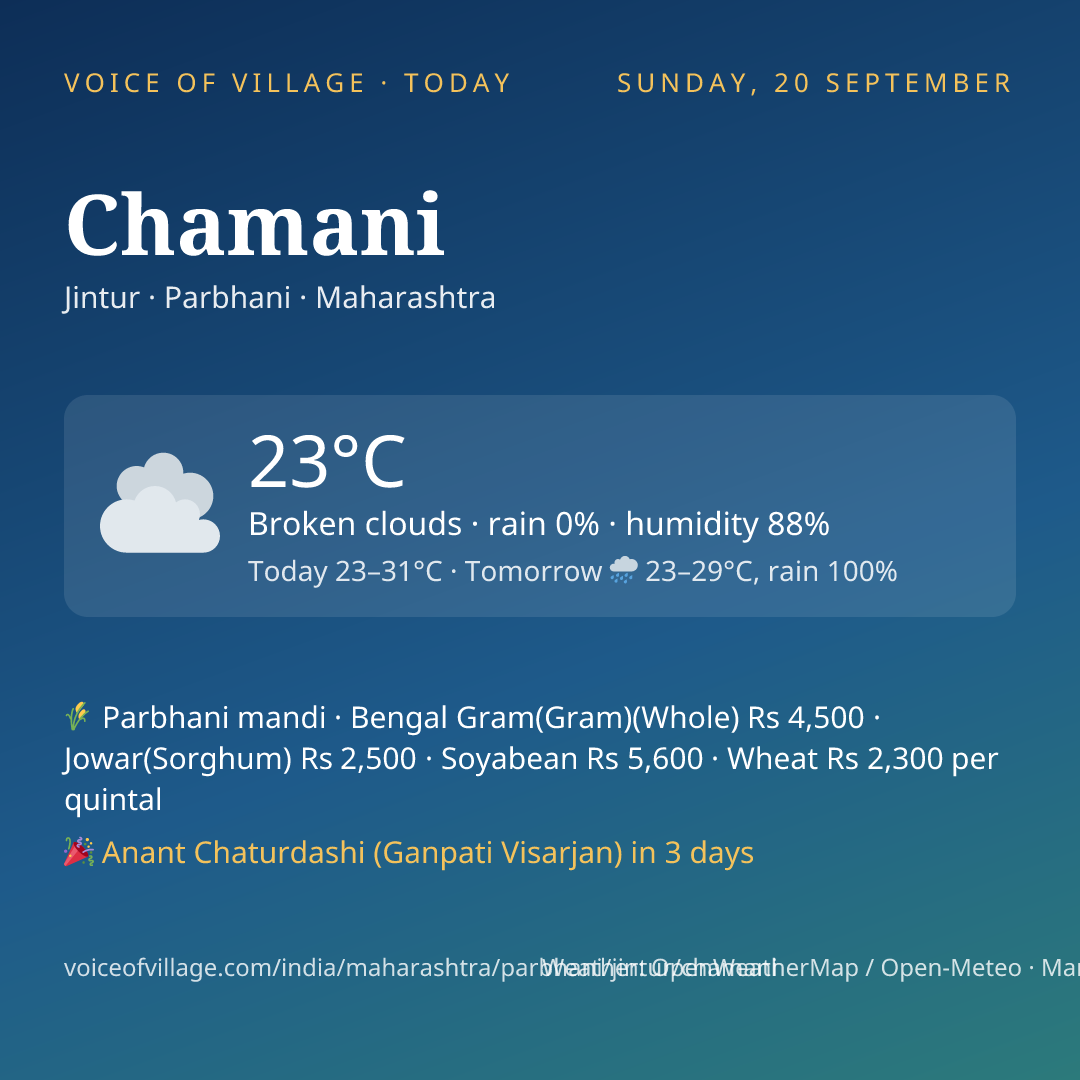 Chamani today