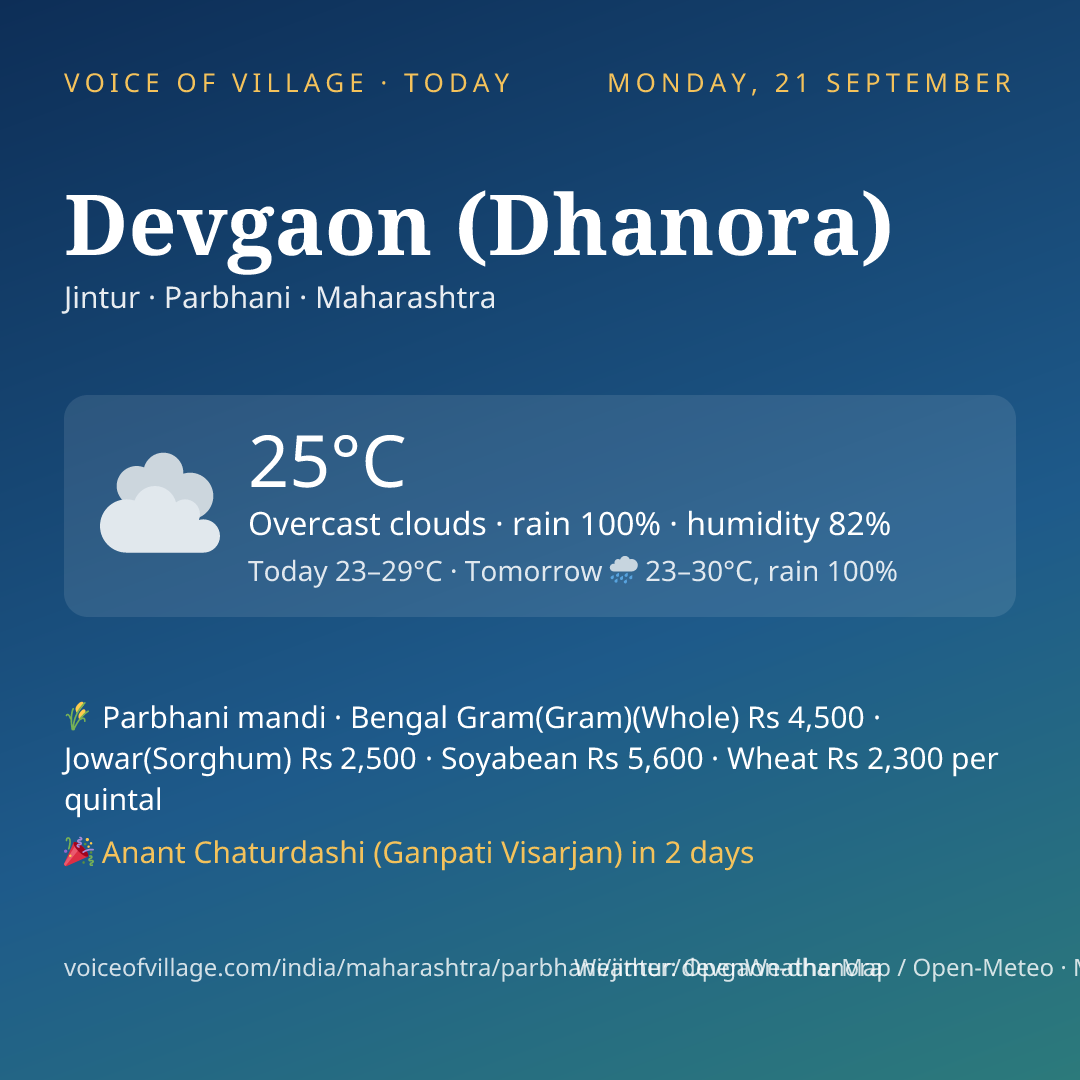 Devgaon (Dhanora) today