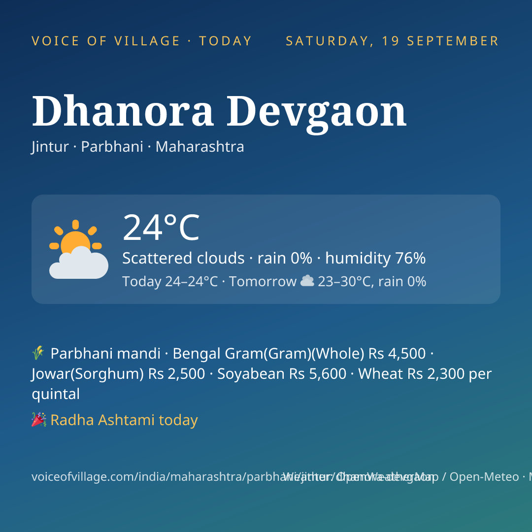 Dhanora Devgaon today