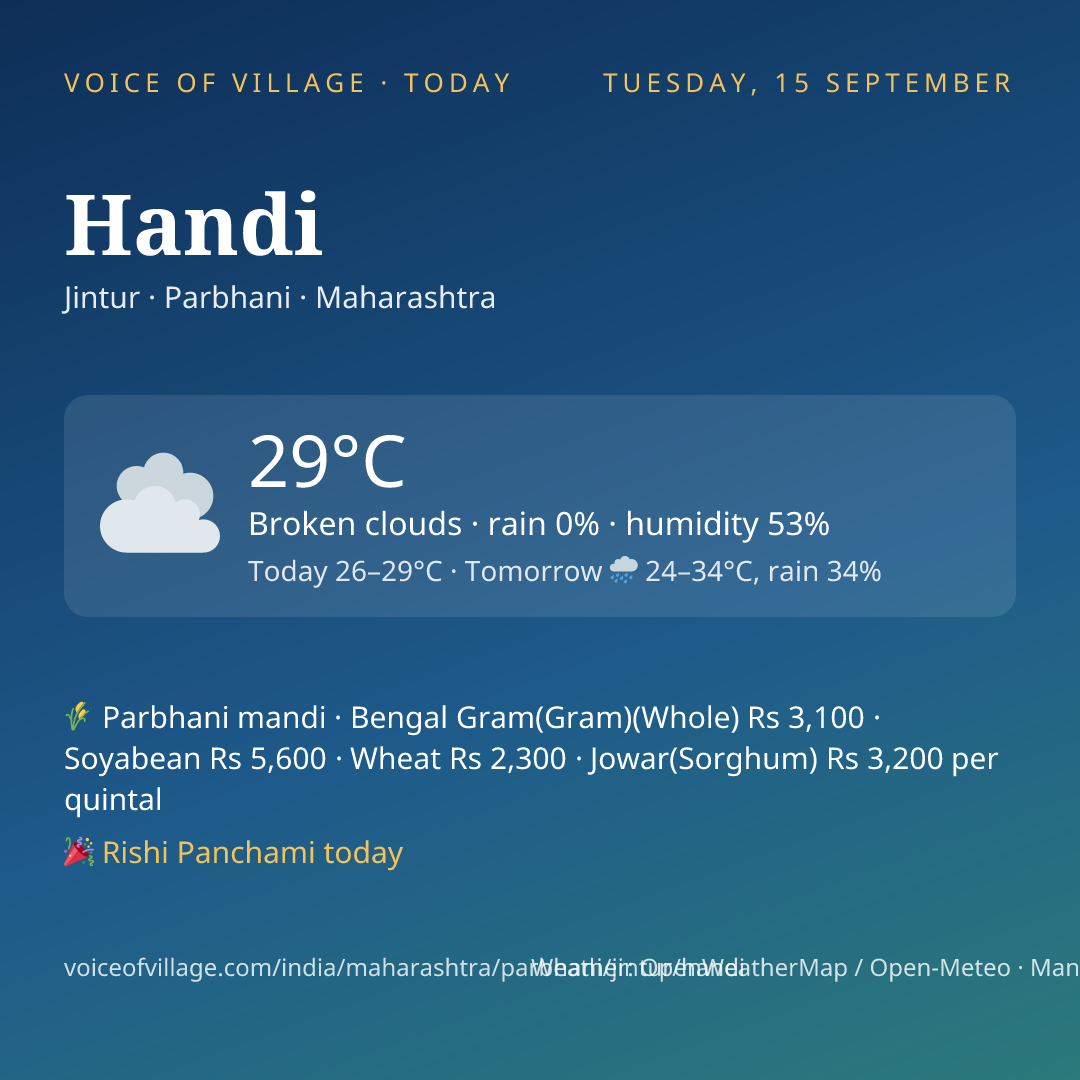 Handi today