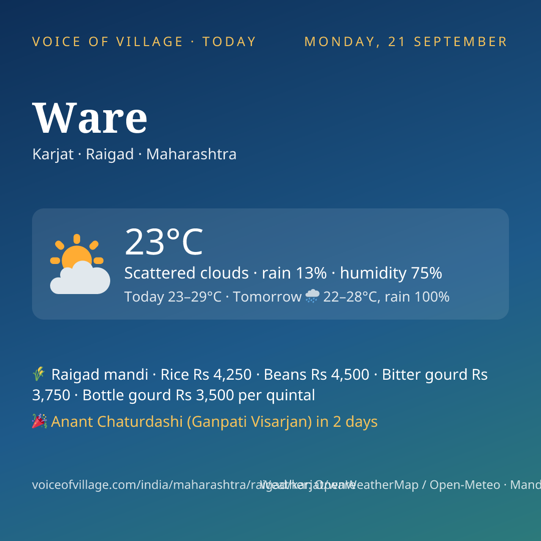 Ware today