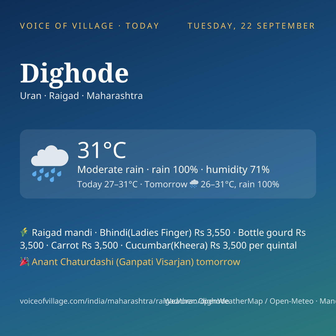 Dighode today