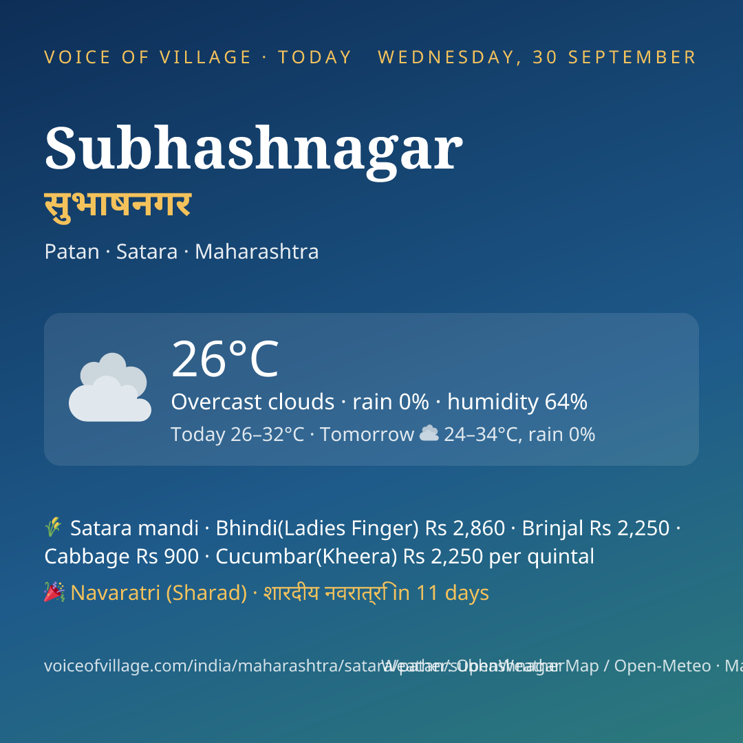 Subhashnagar today