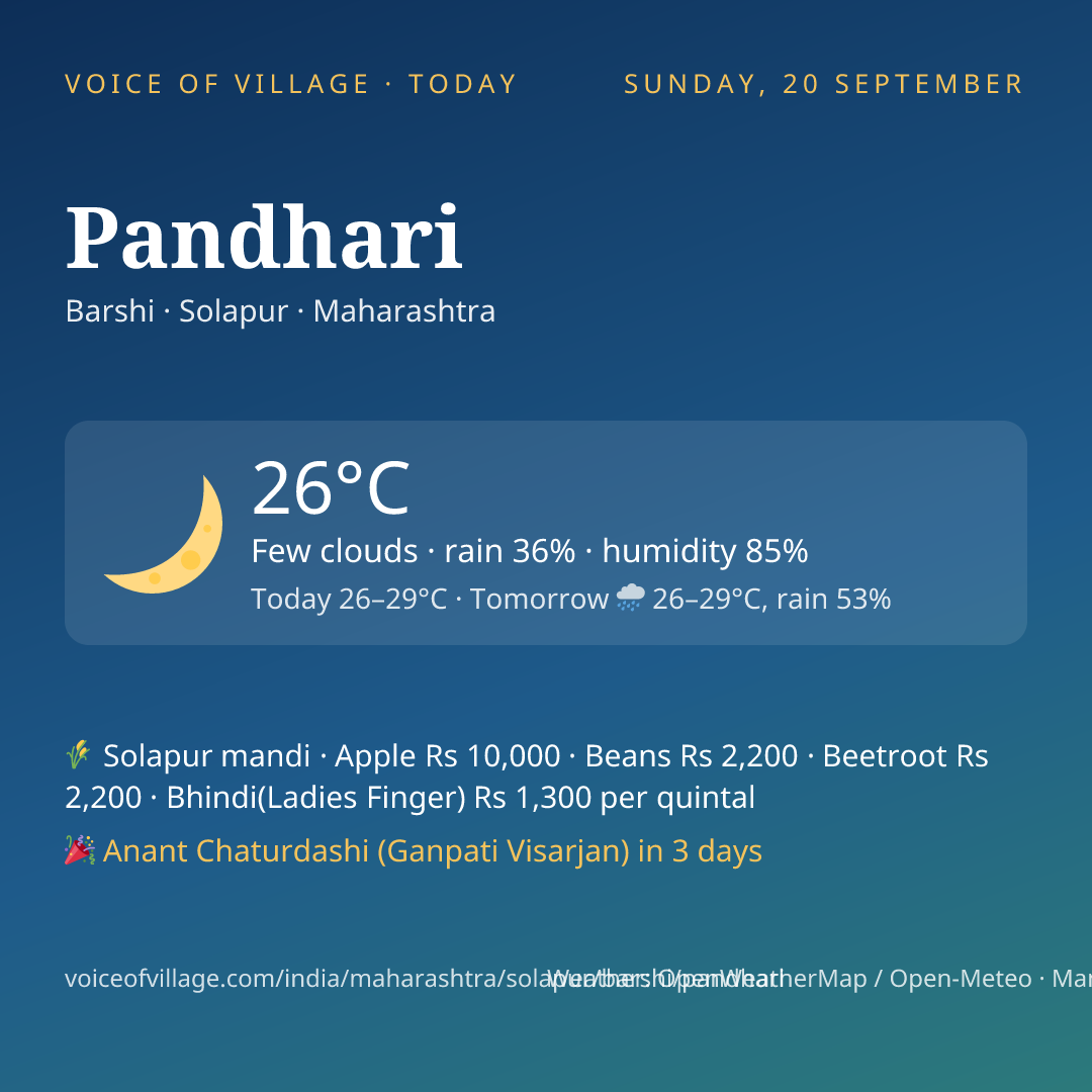 Pandhari today