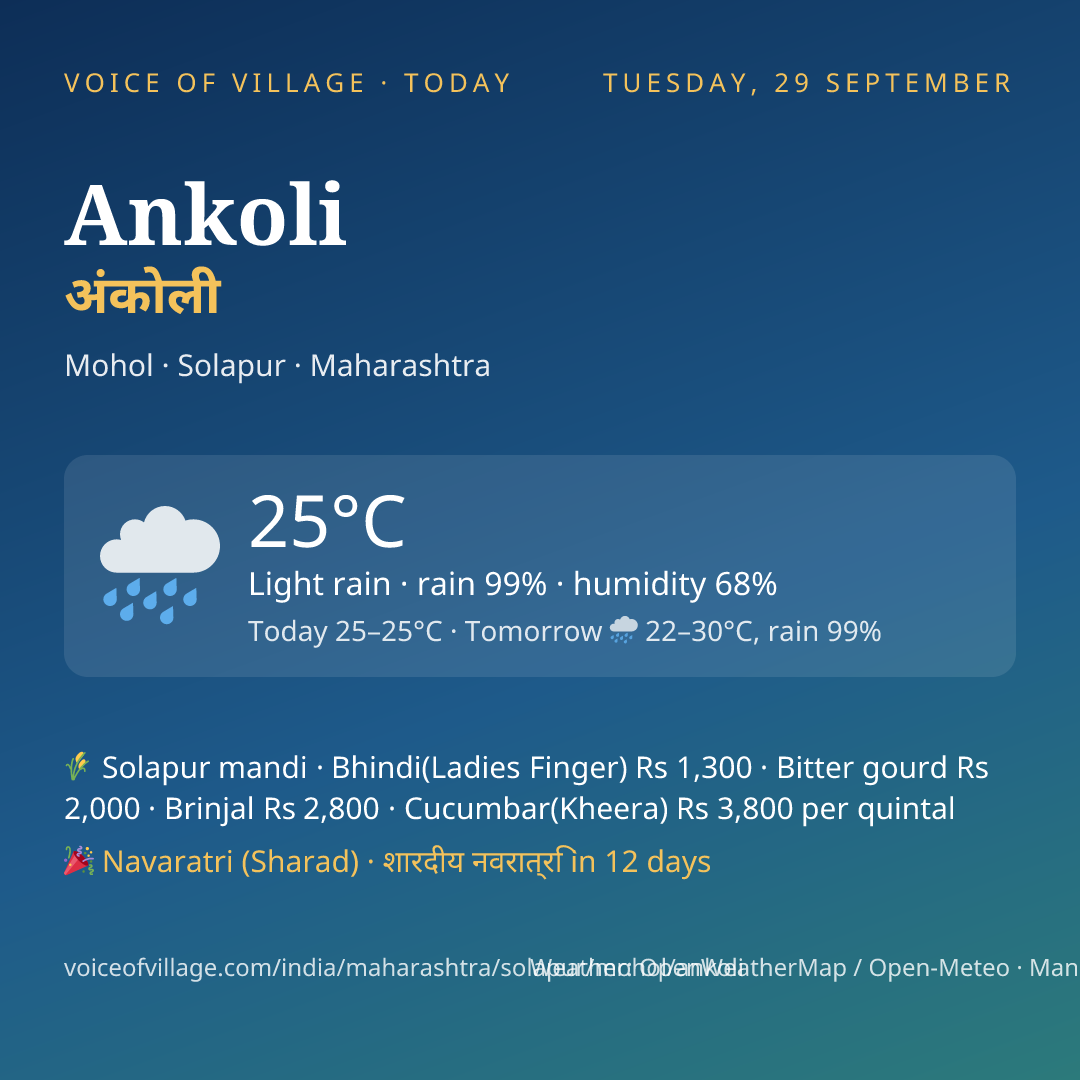 Ankoli today