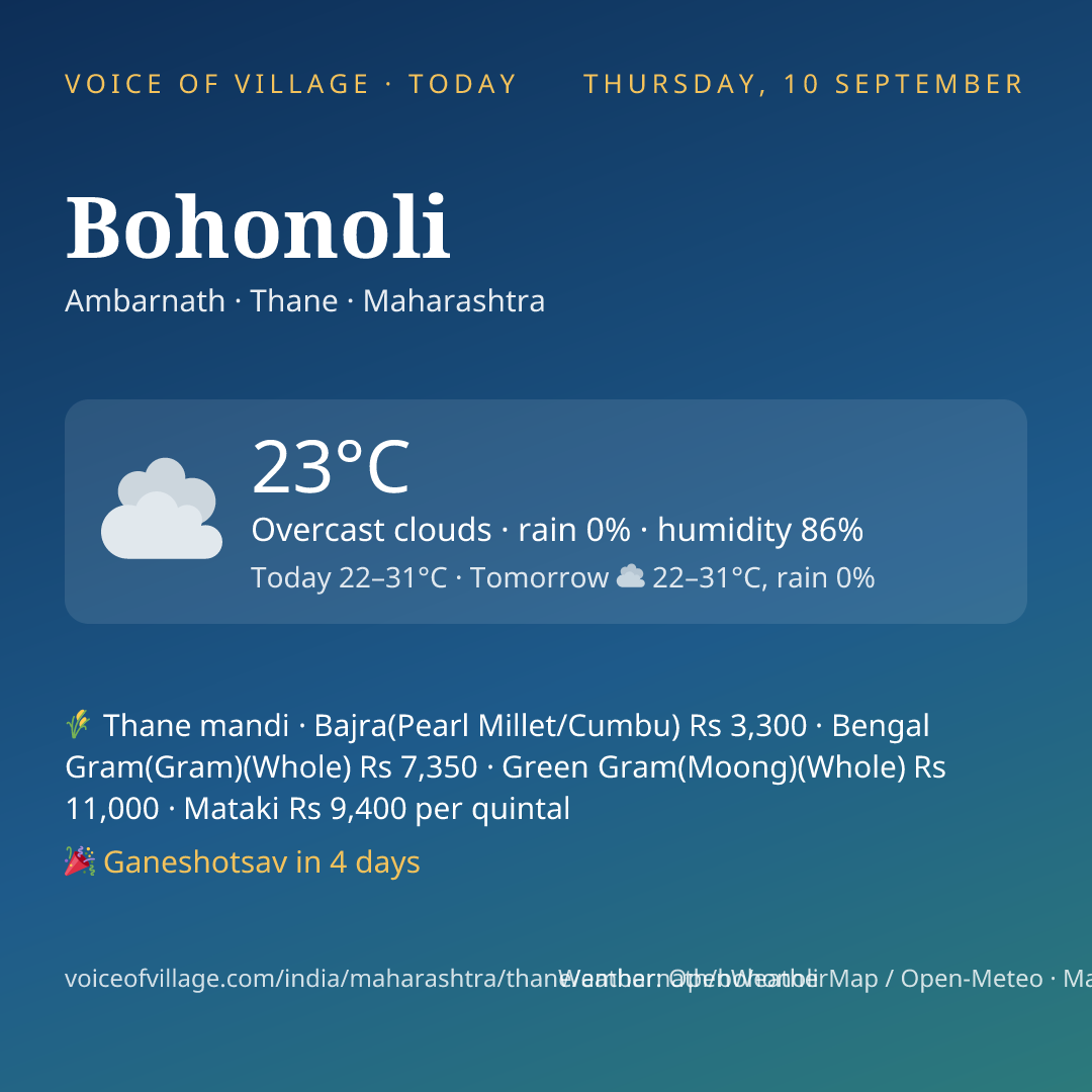 Bohonoli today