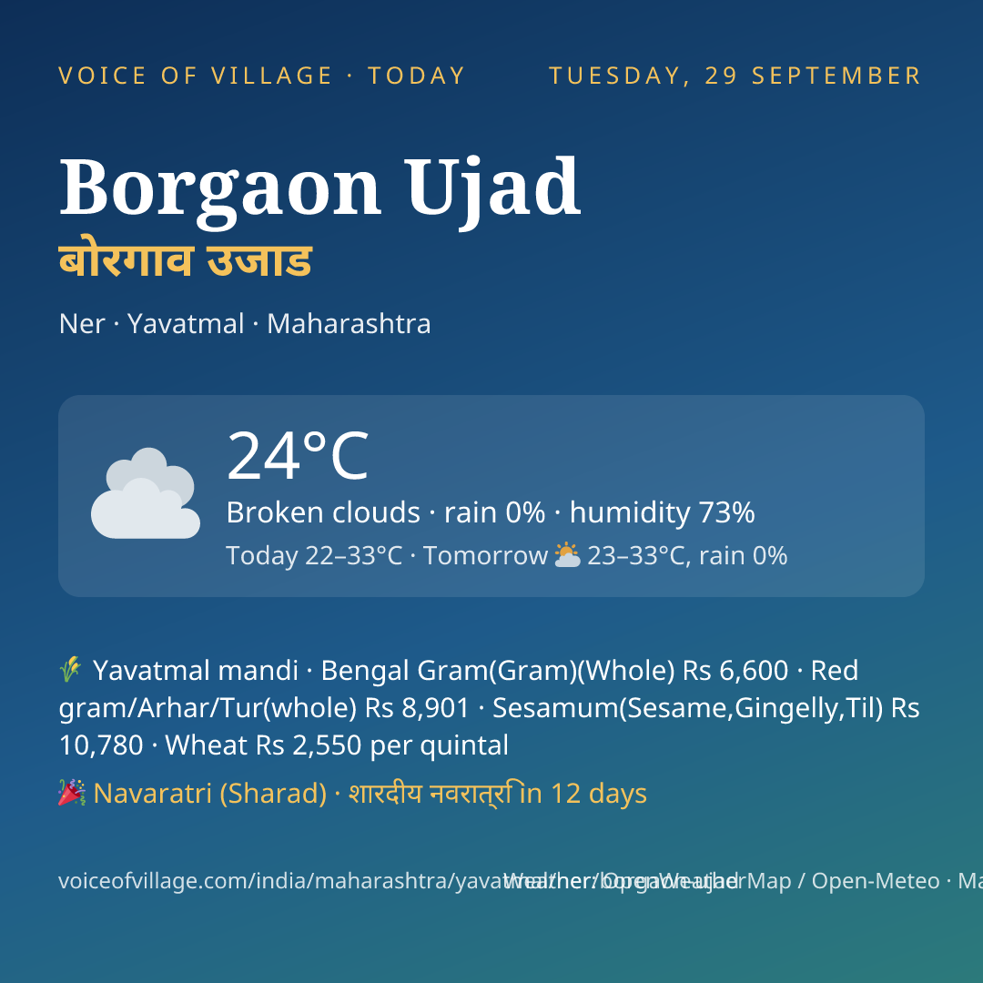Borgaon Ujad today