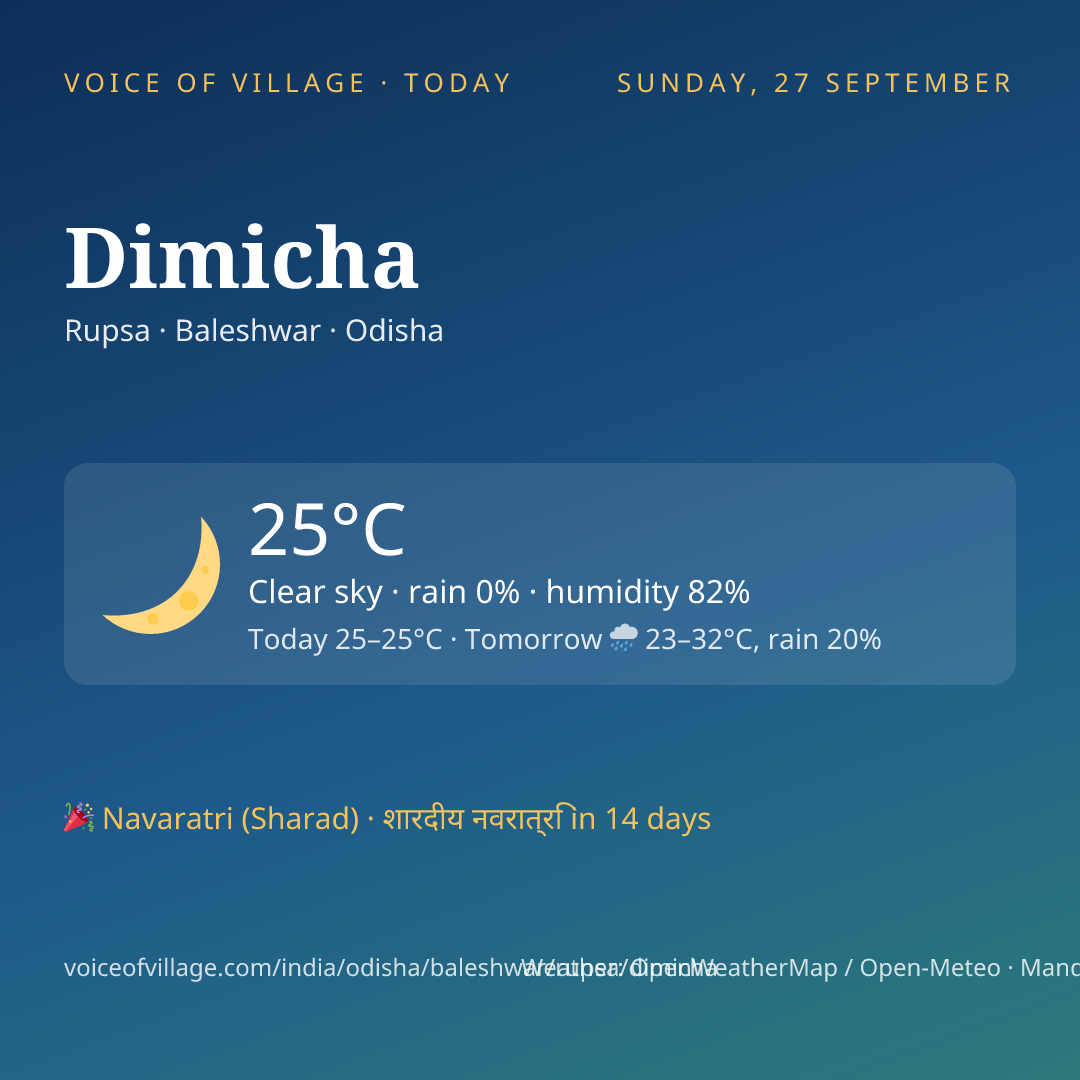 Dimicha today