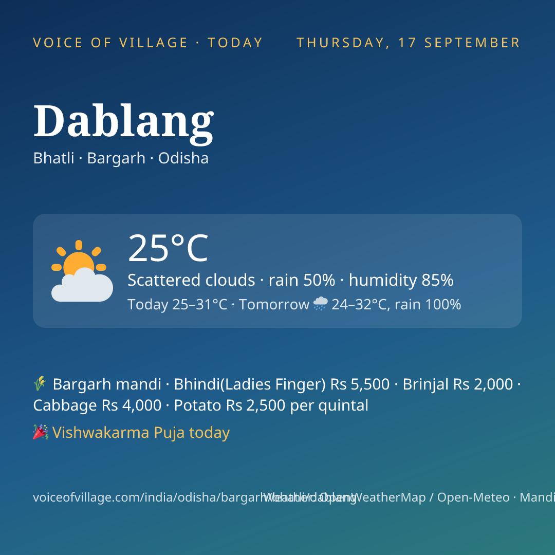 Dablang today