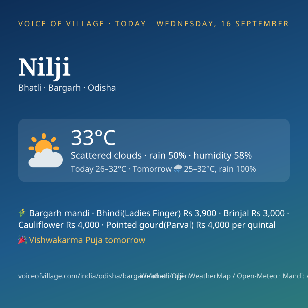 Nilji today