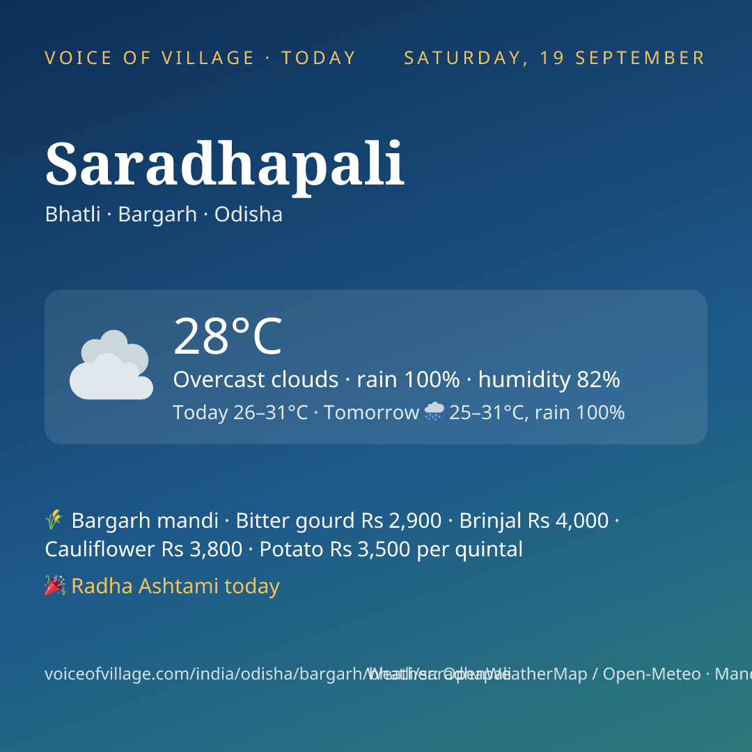 Saradhapali today