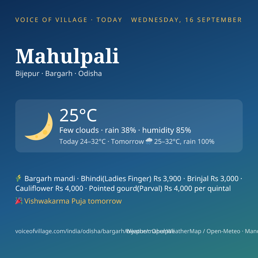 Mahulpali today