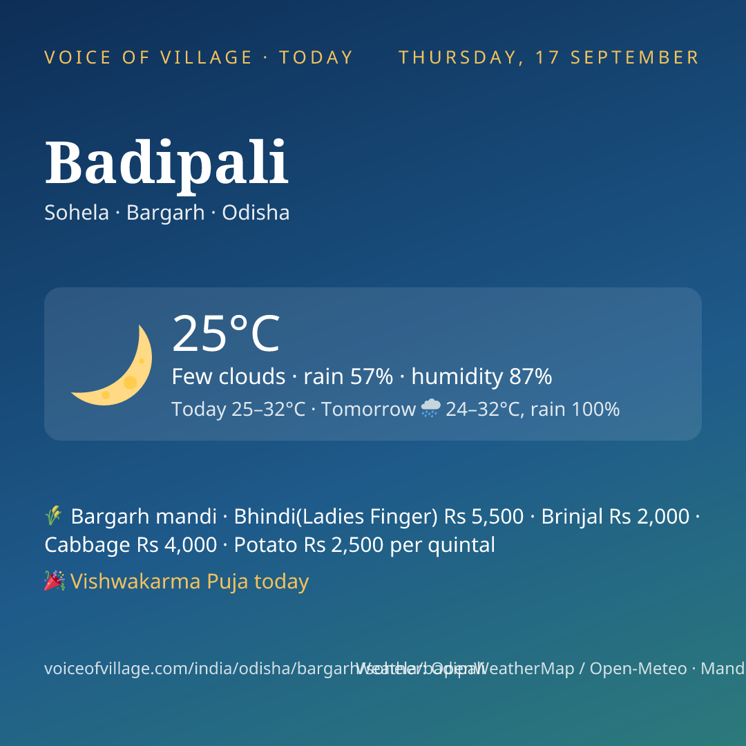 Badipali today