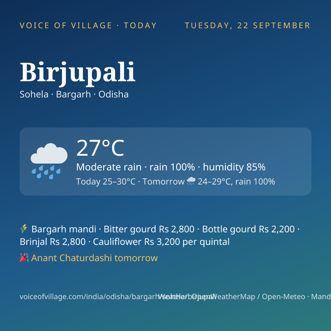 Birjupali today