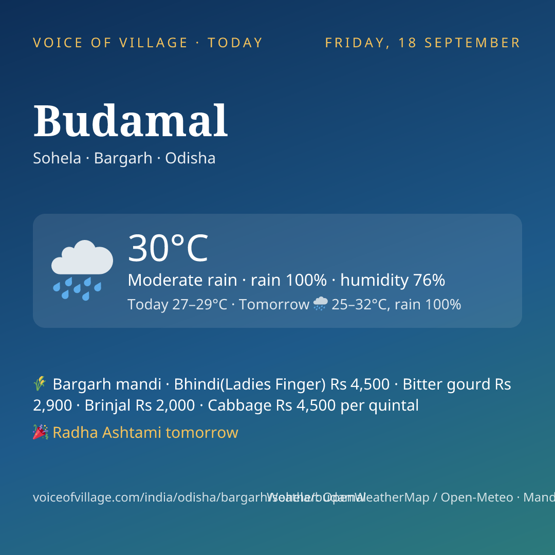 Budamal today