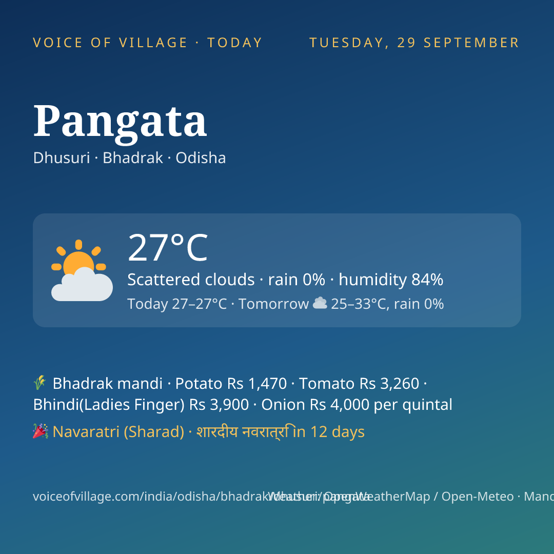 Pangata today