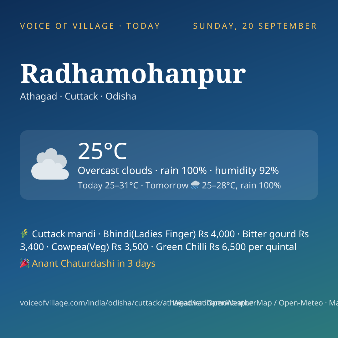 Radhamohanpur today