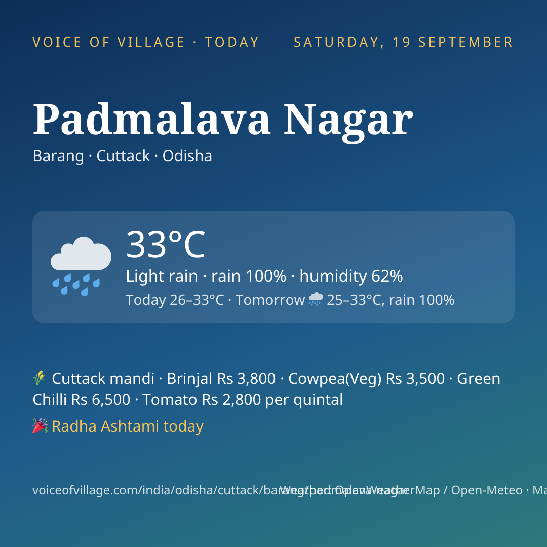 Padmalava Nagar today