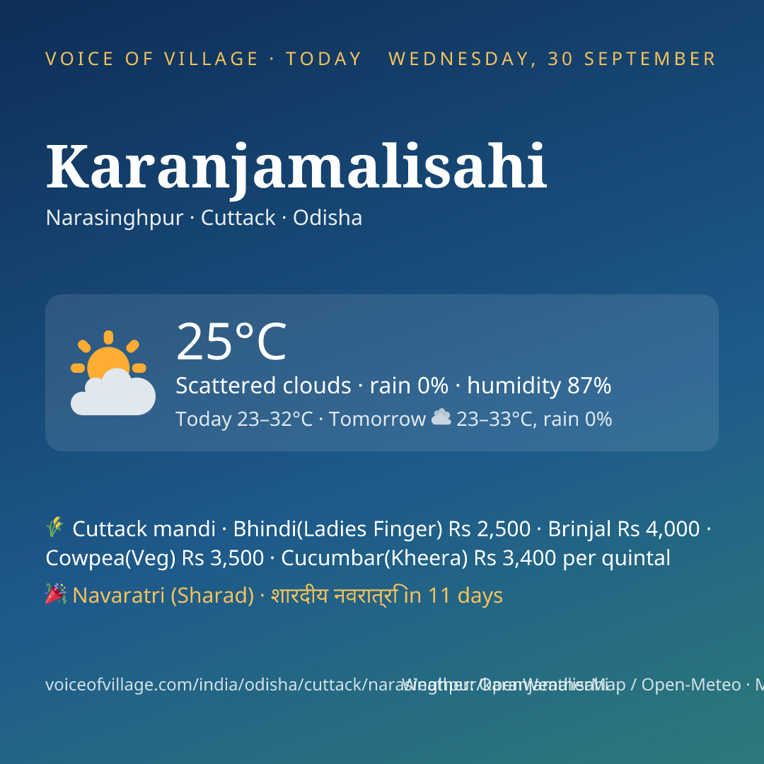 Karanjamalisahi today
