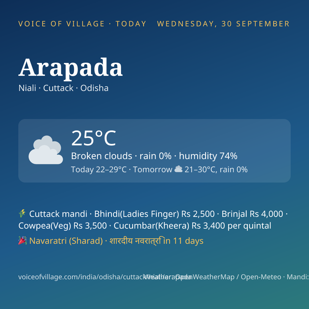 Arapada today
