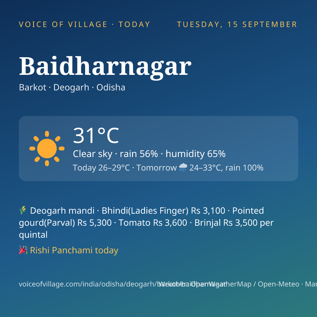 Baidharnagar today