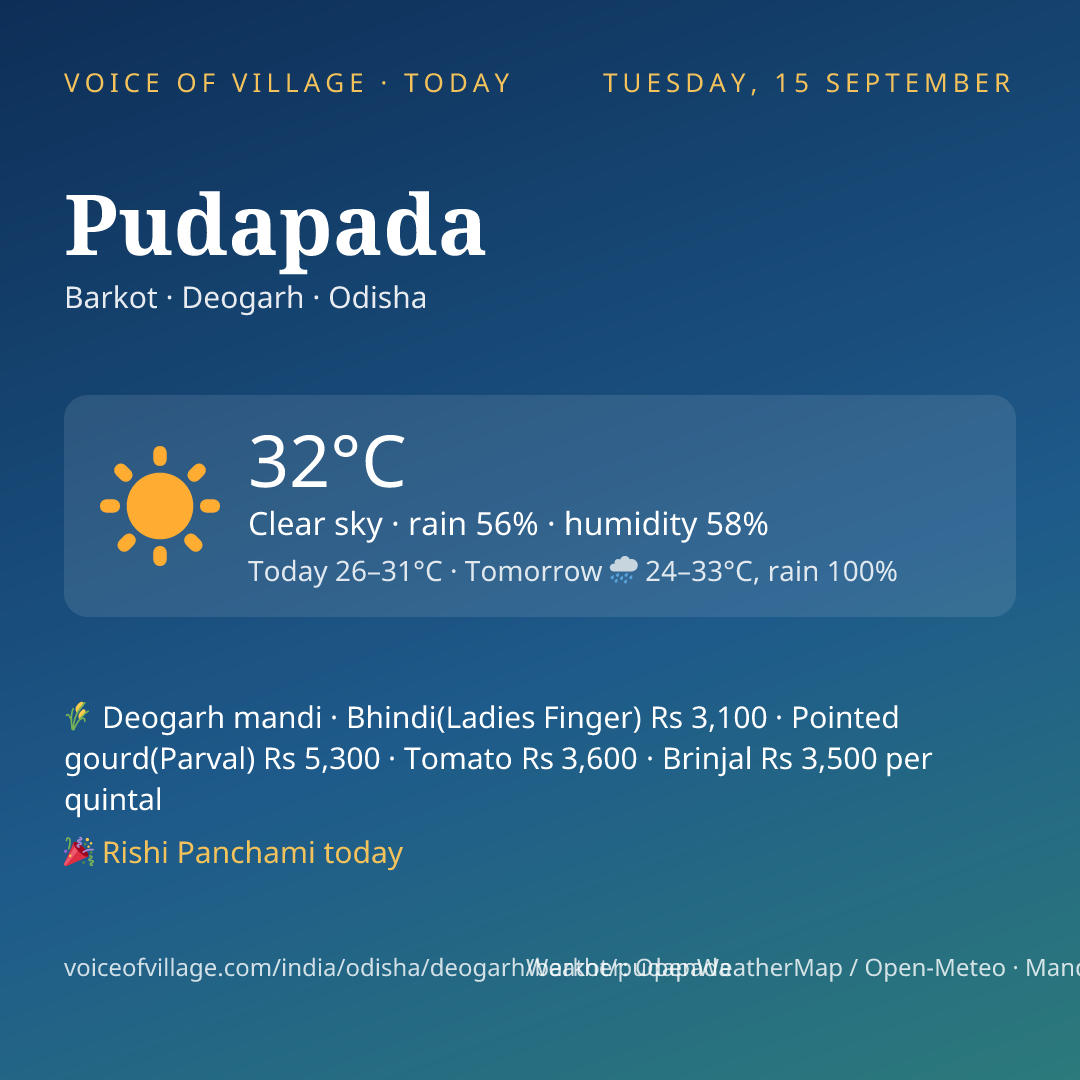 Pudapada today