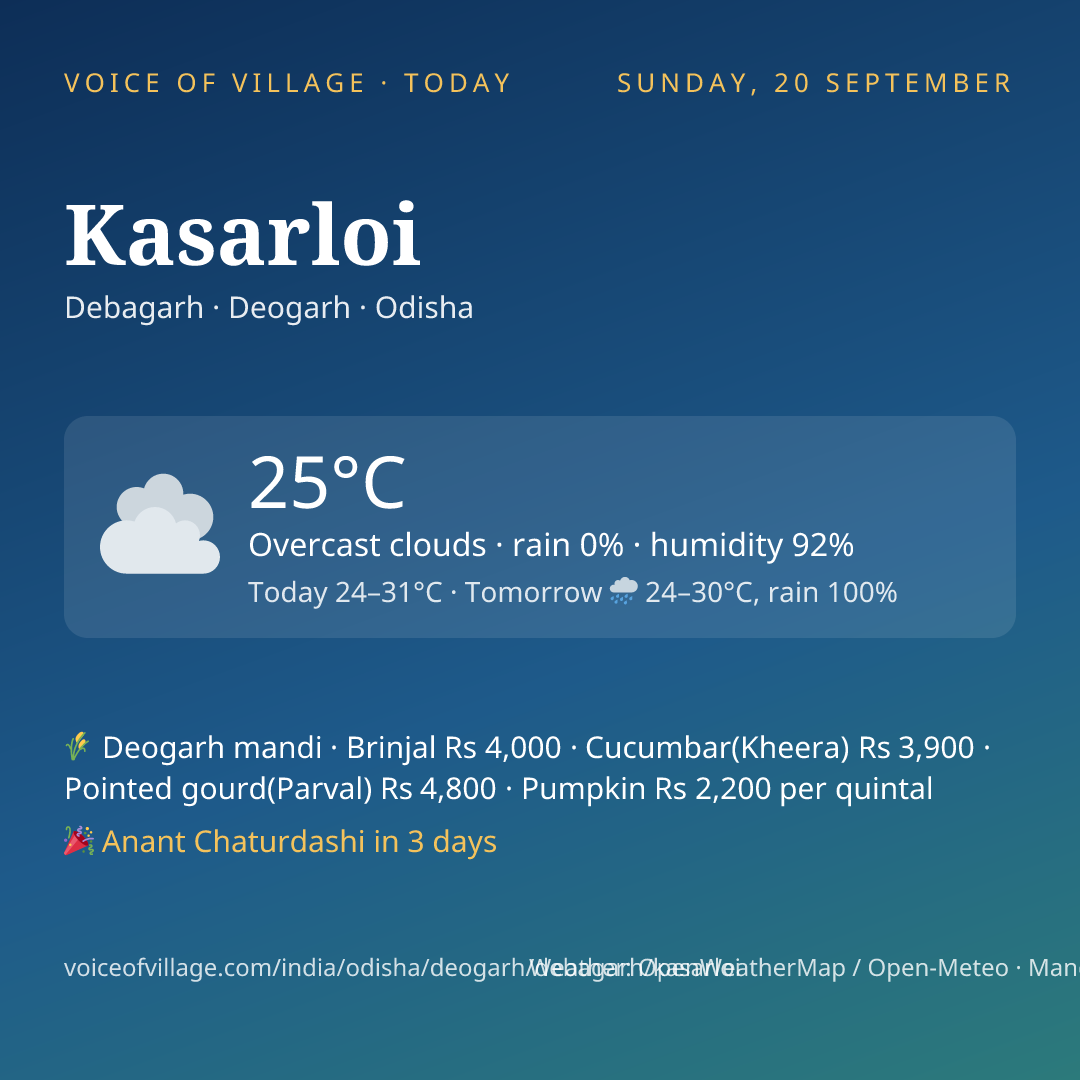Kasarloi today