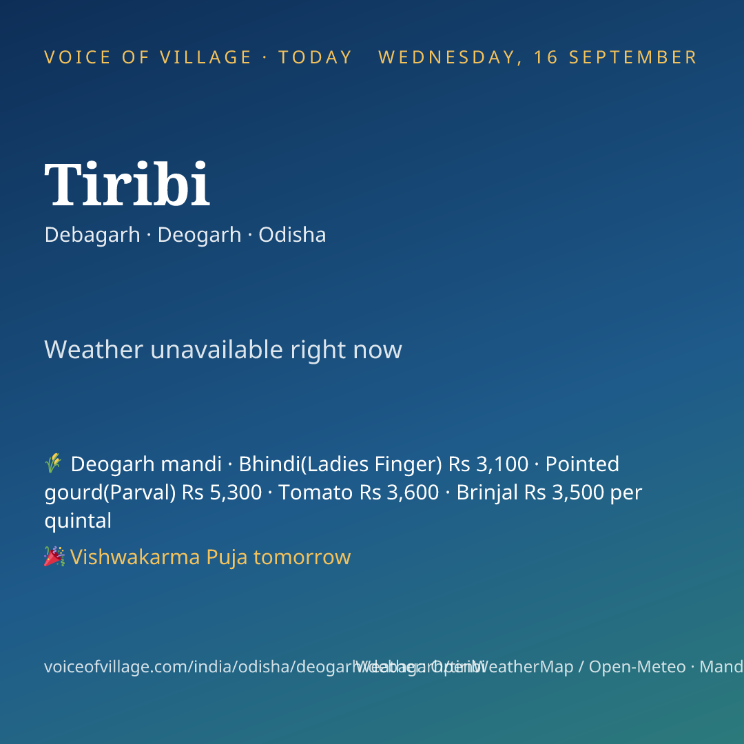 Tiribi today