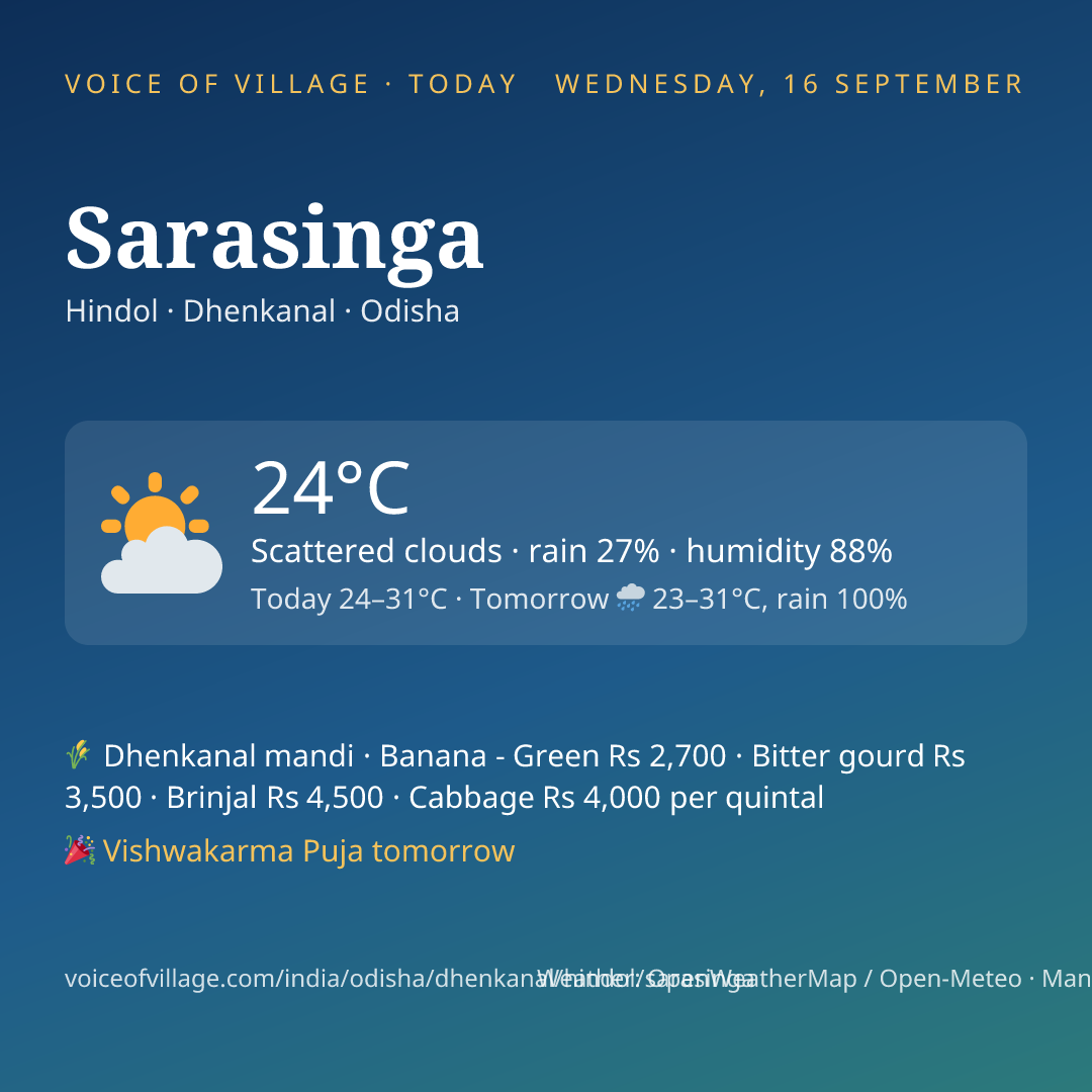 Sarasinga today