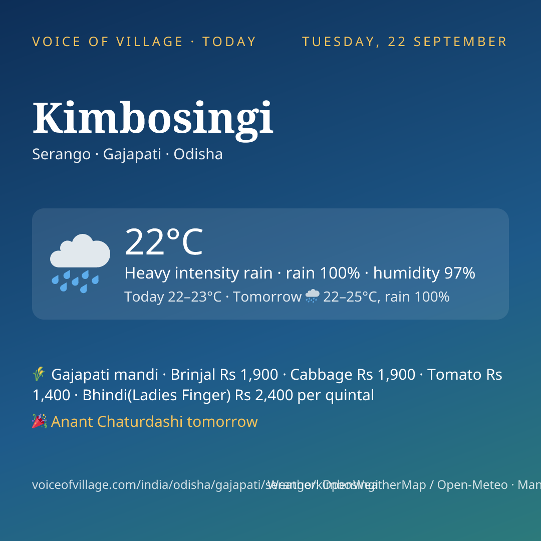 Kimbosingi today