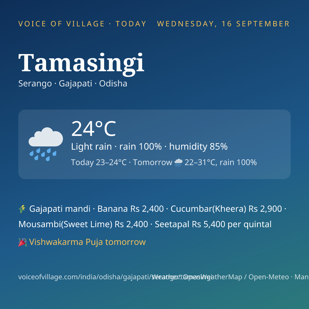 Tamasingi today