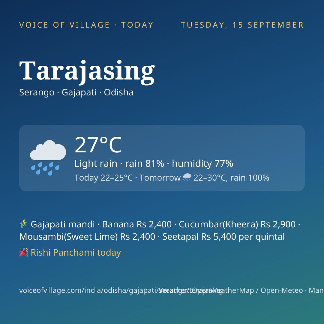 Tarajasing today